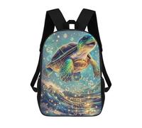 sinyumoney Impression 3D Sea Turtle in Starry Ocean Sacs À Dos Scolaires Pour Enfants, Cartables Pour Garçons, Grand Sac À Dos De Voyage, Sacs À Dos De Jour 17inch