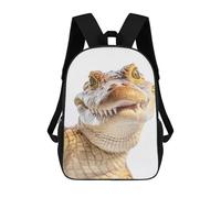 sinyumoney Impression 3D Smiling Crocodile Selfie Sacs À Dos Scolaires Pour Enfants, Cartables Pour Garçons, Grand Sac À Dos De Voyage, Sacs À Dos De Jour 17inch