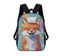 sinyumoney Impression 3D Smiling Fox with Toilet Paper Sacs À Dos Scolaires Pour Enfants, Cartables Pour Garçons, Grand Sac À Dos De Voyage, Sacs À Dos De Jour 17inch