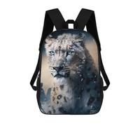 sinyumoney Impression 3D Snow Leopard Portrait Sacs À Dos Scolaires Pour Enfants, Cartables Pour Garçons, Grand Sac À Dos De Voyage, Sacs À Dos De Jour 17inch