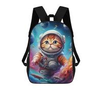 sinyumoney Impression 3D Space Cat Adventure-3 Sacs À Dos Scolaires Pour Enfants De 17 Pouces, Sacs À Livres Pour Garçons, Grand Sac À Dos De Voyage, Sacs À Dos De Jour
