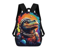 sinyumoney Impression 3D Space Dinosaur Astronaut Art Print -1 Sacs À Dos Scolaires Pour Enfants De 17 Pouces, Sacs À Livres Pour Garçons, Grand Sac À Dos De Voyage, Sacs À Dos De Jour