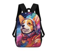 sinyumoney Impression 3D Space Dog Adventure-140 Sacs À Dos Scolaires Pour Enfants De 17 Pouces, Sacs À Livres Pour Garçons, Grand Sac À Dos De Voyage, Sacs À Dos De Jour