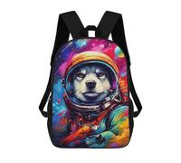 sinyumoney Impression 3D Space Dog Adventure-284 Sacs À Dos Scolaires Pour Enfants De 17 Pouces, Sacs À Livres Pour Garçons, Grand Sac À Dos De Voyage, Sacs À Dos De Jour