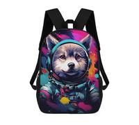 sinyumoney Impression 3D Space Dog Explorer-21 Sacs À Dos Scolaires Pour Enfants De 17 Pouces, Sacs À Livres Pour Garçons, Grand Sac À Dos De Voyage, Sacs À Dos De Jour