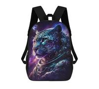 sinyumoney Impression 3D Space Leopard Astronaut Art Print Sacs À Dos Scolaires Pour Enfants De 17 Pouces, Sacs À Livres Pour Garçons, Grand Sac À Dos De Voyage, Sacs À Dos De Jour