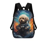 sinyumoney Impression 3D Space Pup Adventure -51 Sacs À Dos Scolaires Pour Enfants De 17 Pouces, Sacs À Livres Pour Garçons, Grand Sac À Dos De Voyage, Sacs À Dos De Jour