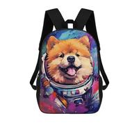 sinyumoney Impression 3D Space Pup Adventure -8 Sacs À Dos Scolaires Pour Enfants De 17 Pouces, Sacs À Livres Pour Garçons, Grand Sac À Dos De Voyage, Sacs À Dos De Jour