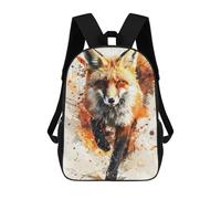 sinyumoney Impression 3D Splash Watercolor Fox Sacs À Dos Scolaires Pour Enfants, Cartables Pour Garçons, Grand Sac À Dos De Voyage, Sacs À Dos De Jour 17inch