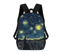 sinyumoney Impression 3D Starry Night Cityscape Sacs À Dos Scolaires Pour Enfants De 17 Pouces, Sacs À Livres Pour Garçons, Grand Sac À Dos De Voyage, Sacs À Dos De Jour