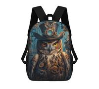 sinyumoney Impression 3D Steampunk Owl Animal Sacs À Dos Scolaires Pour Enfants, Cartables Pour Garçons, Grand Sac À Dos De Voyage, Sacs À Dos De Jour 17inch