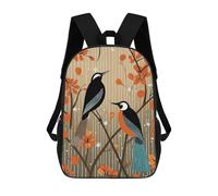 sinyumoney Impression 3D Stylized Birds on Branches Sacs À Dos Scolaires Pour Enfants, Cartables Pour Garçons, Grand Sac À Dos De Voyage, Sacs À Dos De Jour 17inch
