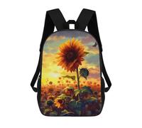 sinyumoney Impression 3D Sunflower Painting Monarch Sacs À Dos Scolaires Pour Enfants De 17 Pouces, Sacs À Livres Pour Garçons, Grand Sac À Dos De Voyage, Sacs À Dos De Jour