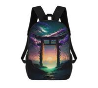 sinyumoney Impression 3D Sunset Torii Gate Sacs À Dos Scolaires Pour Enfants De 17 Pouces, Sacs À Livres Pour Garçons, Grand Sac À Dos De Voyage, Sacs À Dos De Jour