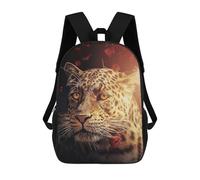 sinyumoney Impression 3D The Leopard with The Rose Sacs À Dos Scolaires Pour Enfants, Cartables Pour Garçons, Grand Sac À Dos De Voyage, Sacs À Dos De Jour 17inch