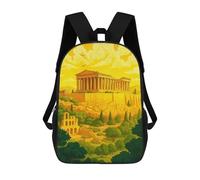 sinyumoney Impression 3D The Parthenon at The Golden Hour Sacs À Dos Scolaires Pour Enfants, Cartables Pour Garçons, Grand Sac À Dos De Voyage, Sacs À Dos De Jour 17inch