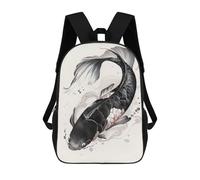 sinyumoney Impression 3D Vintage Japanese Koi Fish Sacs À Dos Scolaires Pour Enfants De 17 Pouces, Sacs À Livres Pour Garçons, Grand Sac À Dos De Voyage, Sacs À Dos De Jour