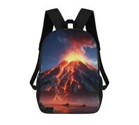sinyumoney Impression 3D Volcano Eruption Scene-2 Sacs À Dos Scolaires Pour Enfants De 17 Pouces, Sacs À Livres Pour Garçons, Grand Sac À Dos De Voyage, Sacs À Dos De Jour