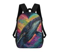 sinyumoney Impression 3D Whale Heart Painting Artwork Sacs À Dos Scolaires Pour Enfants De 17 Pouces, Sacs À Livres Pour Garçons, Grand Sac À Dos De Voyage, Sacs À Dos De Jour
