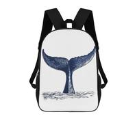 sinyumoney Impression 3D Whale Tail Illustration Sacs À Dos Scolaires Pour Enfants, Cartables Pour Garçons, Grand Sac À Dos De Voyage, Sacs À Dos De Jour 17inch