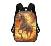 sinyumoney Impression 3D White Horse at Sunset Sacs À Dos Scolaires Pour Enfants De 17 Pouces, Sacs À Livres Pour Garçons, Grand Sac À Dos De Voyage, Sacs À Dos De Jour
