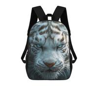sinyumoney Impression 3D White Tiger Close-Up Sacs À Dos Scolaires Pour Enfants, Cartables Pour Garçons, Grand Sac À Dos De Voyage, Sacs À Dos De Jour 17inch