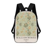 sinyumoney Impression 3D William Morris Grafton Floral 1883 Sacs À Dos Scolaires Pour Enfants De 17 Pouces, Sacs À Livres Pour Garçons, Grand Sac À Dos De Voyage, Sacs À Dos De Jour