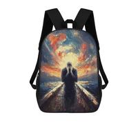 sinyumoney Impressionist Inspired The Scream Sacs À Dos Pour Enfants, Sac D'école Imprimé En 3D, Cartable Pour Enfants, Sac De Voyage, Sac À Dos Garçon Fille, Sac D'école Pour Enfants 17inch