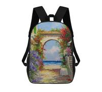 sinyumoney In The Yard by The Sea Sacs À Dos Imprimés En 3D Pour Enfants, Sacs D'école Tendance Pour Garçons, Sacs De Voyage, Sacs Scolaires Pour Élèves Du Primaire 17inch