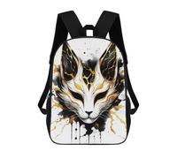 sinyumoney Ink Kitsune Mask Sacs À Dos Pour Enfants, Cartables Imprimés En 3D, Sacs À Dos Pour Élèves Du Primaire Et Du Collège (garçons Et Filles) 17inch