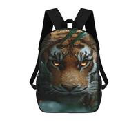 sinyumoney Intense Tiger Gaze in Jungle Sacs À Dos Tendance Imprimés En 3D 17inch Sac D'école Décontracté Pour Enfants, Garçons, Élèves Du Primaire Et Du Collège
