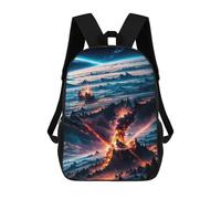 sinyumoney Interstellar Magma Sac À Dos Pour Enfants, Impression 3D, Sac D'école Pour Garçons Et Filles, Sac À Dos Tendance Et Décontracté Pour Écoliers 17inch