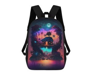 sinyumoney Island of Dreams -11 Sacs À Dos Imprimés En 3D Pour Enfants, Sacs D'école Tendance Pour Garçons, Sacs De Voyage, Sacs Scolaires Pour Élèves Du Primaire 17inch