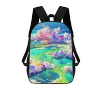 sinyumoney Island Sky Dreamscape Sac À Dos En Peluche À Motif Dessin Animé, Sac À Dos 3D Pour Enfants, Idée Cadeau D'anniversaire Pour Garçons Et Filles 17inch