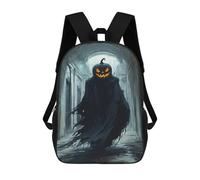 sinyumoney Jack O Lantern Halloween Ghost Sac À Dos Scolaire Pour Enfants 17 Pouces, Sac À Dos Décontracté Pour Les Voyages, Grand Sac À Dos De Jour Pour Garçons Et Filles 17inch