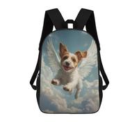 sinyumoney Jack Russell Terrier Angel Pet Tribute Print Dog with Angel Wings Sacs À Dos Imprimés En 3D Pour Enfants, Sacs D'école Tendance Pour Garçons, Élèves Du Primaire Et Du Collège 17inch