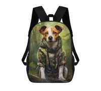 sinyumoney Jack Russell Terrier Camo Sac À Dos Enfant, Sac À Dos Anime, Grand Sac À Dos Enfant, Sac À Dos Imprimé En 3D Pour Enfants, Cartable, Cartable Pour Garçons Et Filles 17inch
