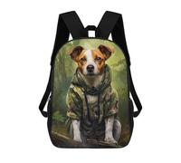 sinyumoney Jack Russell Terrier Camo Sacs À Dos Pour Enfants 17inch Sac À Dos Scolaire, Sac D'école Imprimé En 3D Pour Garçons, Élèves Du Primaire Et Du Collège