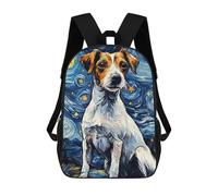 sinyumoney Jack Russell Terrier Night Sac À Dos Scolaire Imprimé En 3D Pour Enfants, Sac À Dos Garçon/fille, Sac De Voyage Pour Enfants 17inch