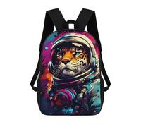 sinyumoney Jaguar Astronaut Space Explorer 17inch Sacs À Dos Scolaires Imprimés En 3D - Sacs À Dos Tendance Pour Garçons Du Primaire Et Du Collège