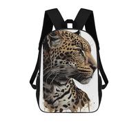 sinyumoney Jaguar Face Painting Sac À Dos Scolaire Pour Filles Et Garçons, Grande Capacité, Léger, Pour Enfants Et Étudiants 17inch
