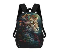 sinyumoney Jaguar in The Enchanted Forest Sac À Dos Enfant, Cartable Imprimé En 3D Pour Garçons Et Adolescents 17inch