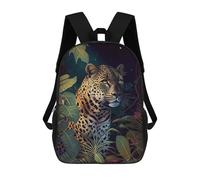 sinyumoney Jaguar Jungle Animal Face Sacs À Dos Pour Enfants, Cartables Imprimés En 3D, Sacs À Dos Pour Élèves Du Primaire Et Du Collège (garçons Et Filles) 17inch
