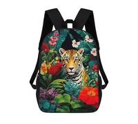 sinyumoney Jaguar Jungle Painting Sacs À Dos Scolaires Pour Enfants, Sac D'école Imprimé En 3D Pour Garçons, Élèves Du Primaire Et Du Collège 17inch