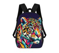 sinyumoney Jaguar Wpap Pop Art Sac À Dos Scolaire Pour Filles Et Garçons, Grande Capacité, Léger, Pour Enfants Et Étudiants 17inch