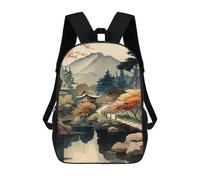 sinyumoney Japan Bridge Sac À Dos Scolaire Pour Adolescents, Imprimé En 3D, Ajustable, À Poches Tendance, Pour Enfants, Garçons, Filles, Étudiants Et Adolescents 17inch