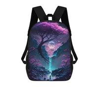 sinyumoney Japan Cherry Blossom Night Sacs À Dos Pour Enfants, Cartables Imprimés En 3D, Sacs À Dos Pour Élèves Du Primaire Et Du Collège, Garçons Et Filles 17inch