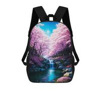 sinyumoney Japan Cherry Blossom River Sacs À Dos Pour Enfants 17inch Sac À Dos Scolaire, Sac Imprimé En 3D, Cartable Pour Enfants, Sac De Voyage, Sac À Dos Garçon Fille, Sac D'école Pour Enfants