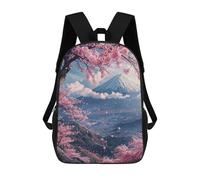 sinyumoney Japan Mount Fuji Sakura V2 Sac À Dos Scolaire Imperméable Pour Ordinateur Portable, Idéal Pour L'école, Le Travail Et Les Voyages 17inch