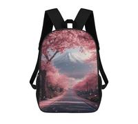 sinyumoney Japan Road And Sakura Tree Sac À Dos Imprimé En 3D, Sac D'école Décontracté Et Tendance Pour Enfants, Sac D'école Pour Garçons, Collégiens 17inch